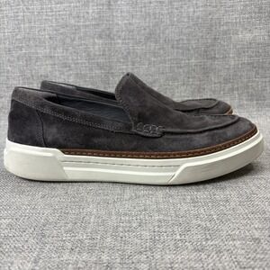 Allen Edmonds Burke Mens 9.5 D‎ Charcoal Grey Suede Slip On Loafer Sneaker 3938